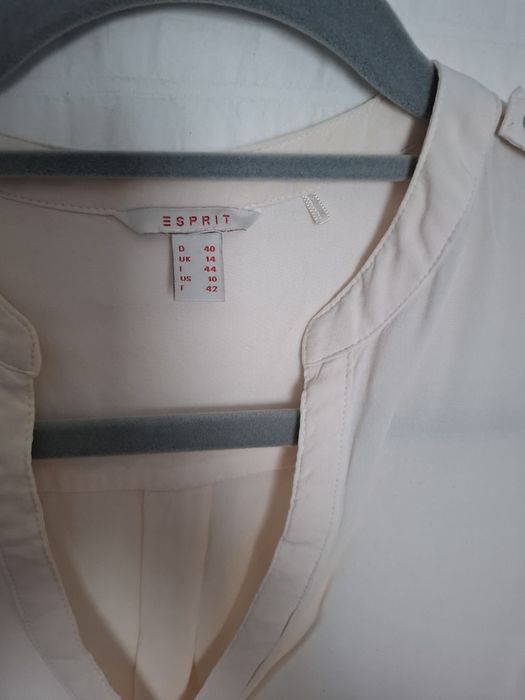 Esprit bluzka koszulowa beż wiskoza roz. 40