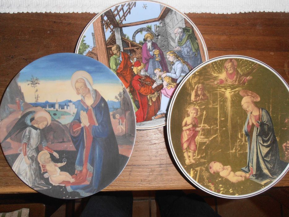 3 pratos de natal, 1987,1988, 5ºprato-quinta nova