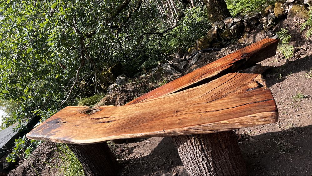 Mesas rústicas de exterior