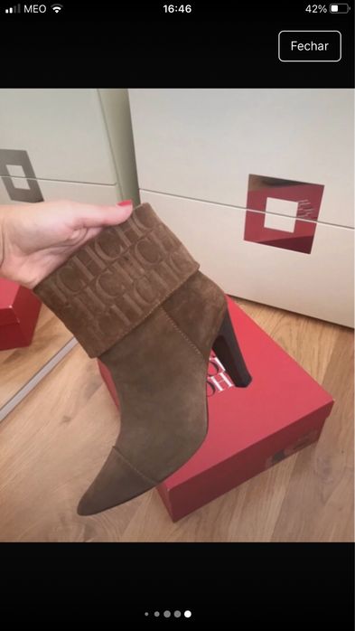 Botas carolina herrera 40 castanho