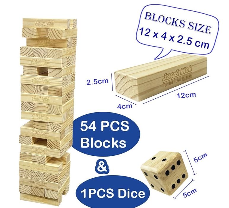 Gra w drewnianą wieżę klocki xxl gra do układania w stosy