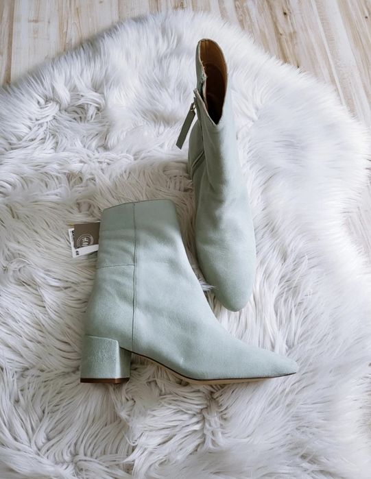 Nowe miętowe botki premium quality H&M