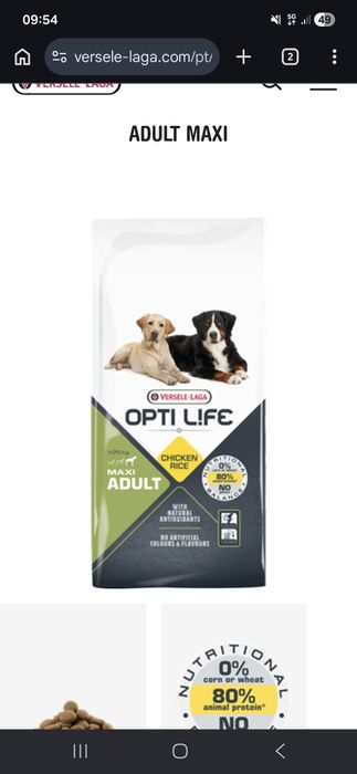 Ração optilife adult maxi