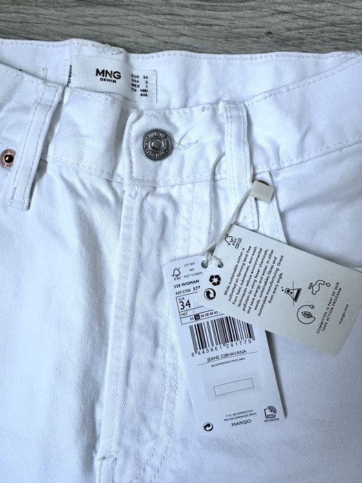 Вкорочені джинси Mango білі