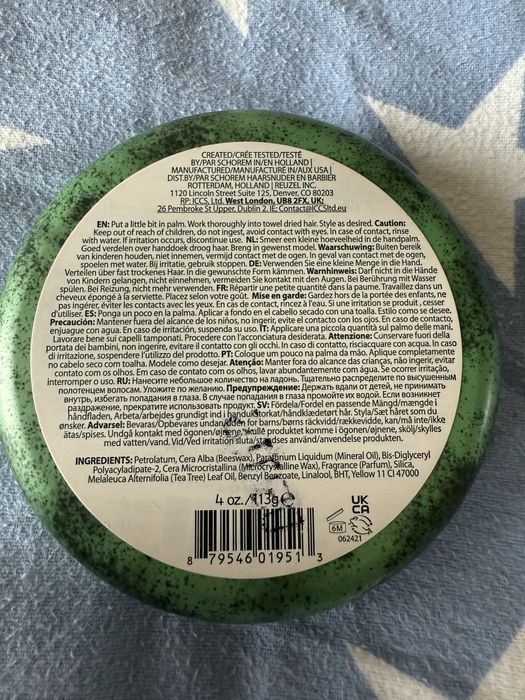 REUZEL Green Pomade MEDIUM HOLD – 113g (4 oz)