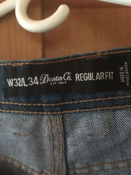 Calças de ganga azuis denim