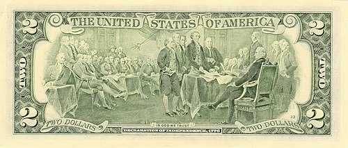 2 dollars США original