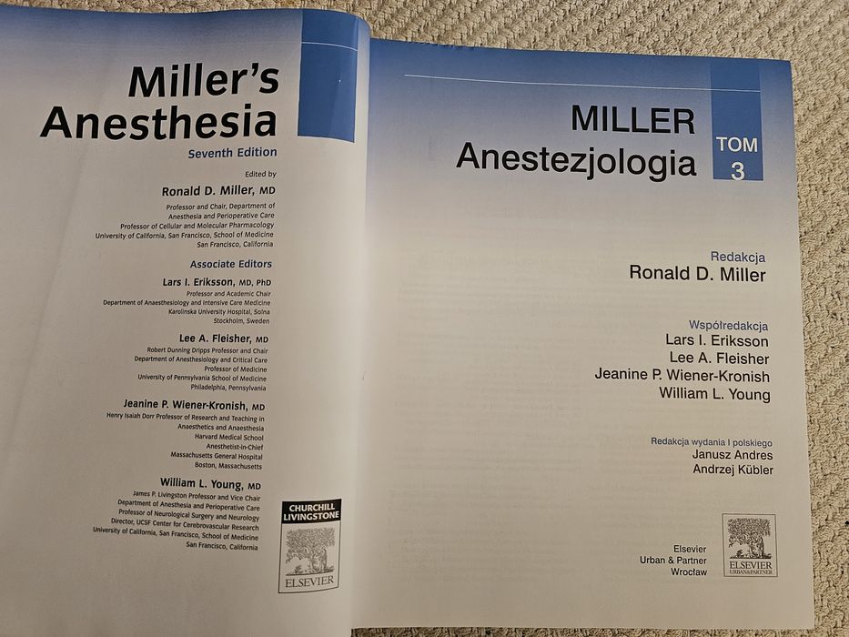 Miller , Anestezjologia tom 3