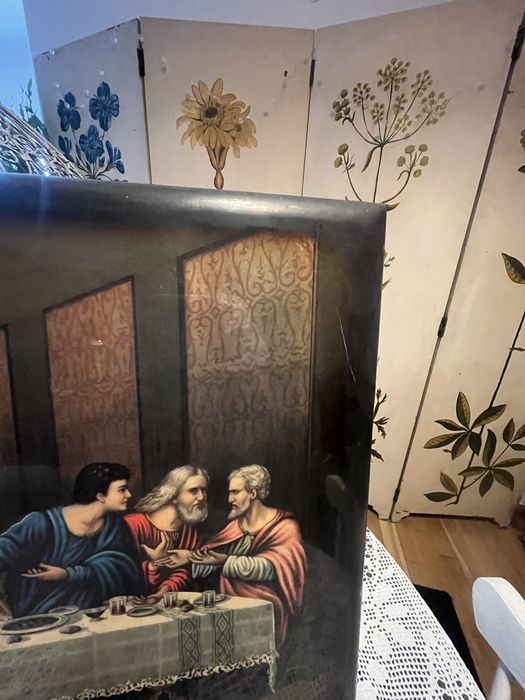Última Ceia de Cristo, quadro estilo painel antigo