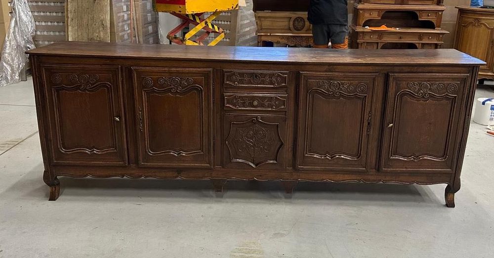 Duży kredens dolny / bufet – styl Ludwik XV, poł. XX w.