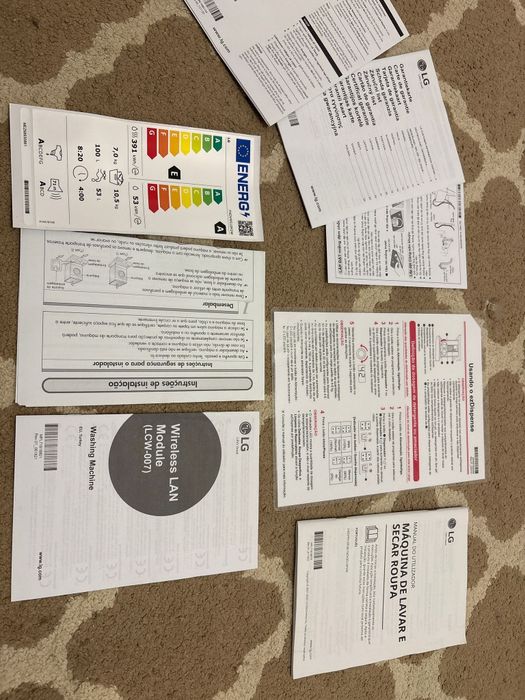 Máquina de Lavar e Secar Roupa LG - F4DV9510P2W