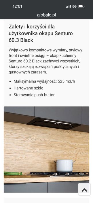 Okap kuchenny do zabudowy