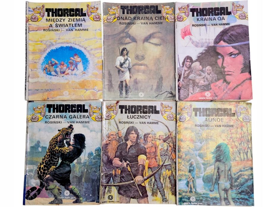 6x Thorgal Komiksy Rosinski Van Hamme Kraina Qa Łucznicy Czarna