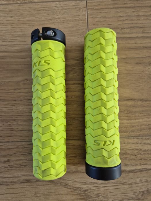 Chwyty KLS Kellys Poison Single Lock-On Limonkowy