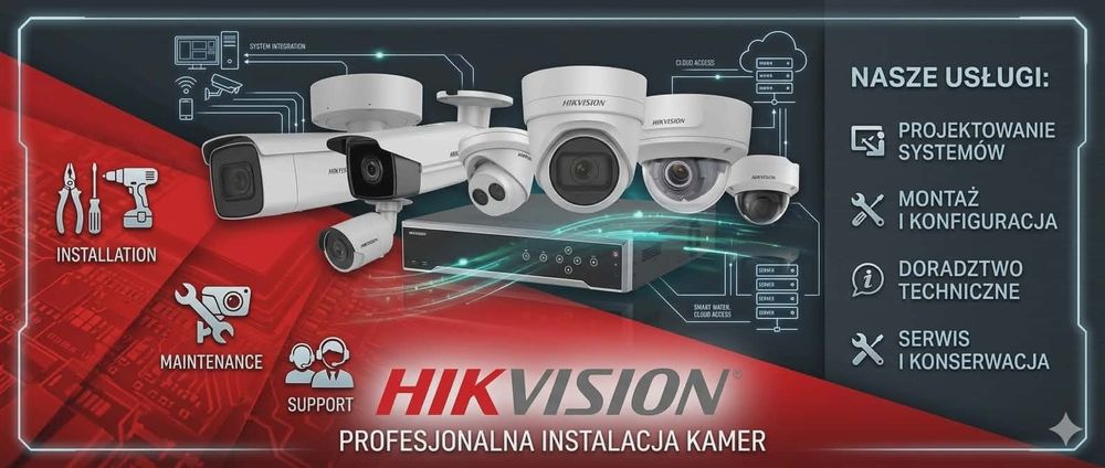 Montaż monitoringu  kamer i systemów alarmowych