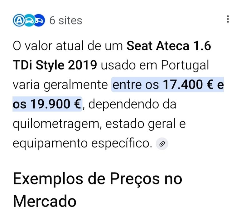 Seat Ateca 1.6 TDi Style SUV / TT 
115 cv / 1598 cc / 6V 
Matrícula: 1