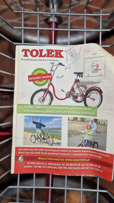 Rower trójkołowy "Tolek"