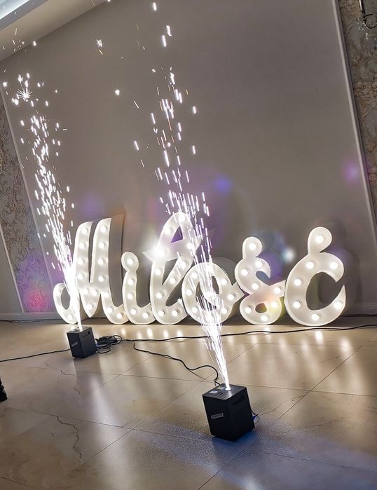 Promocja Piątek!Fotobudka 360 ciężki dym fontanny iskier napis miłość
