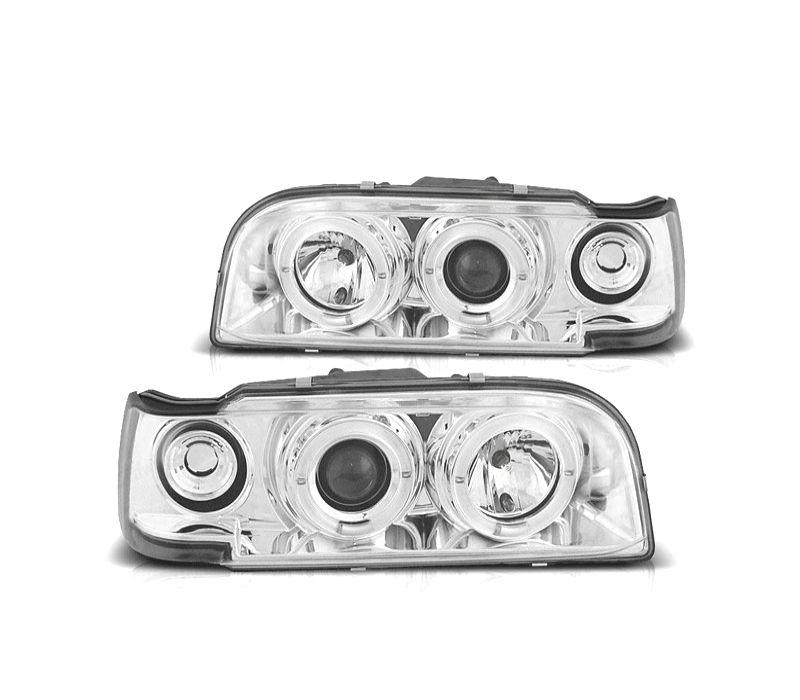FAROIS FRONTAIS PARA VOLVO 840/850 92-96 FUNDO CROMADO*REVISADO*