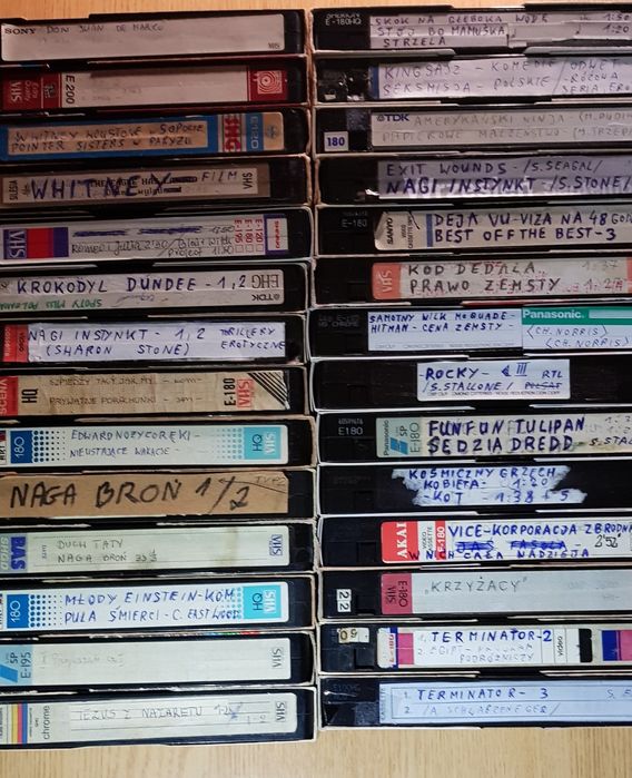 Kasety VHS Video z Filmami
