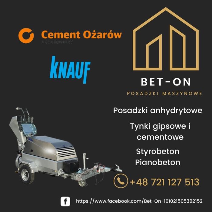 Wylewki Maszynowe,cemmentowe, ANHYDRYT,,Styrobeton-Mielec -Staszów