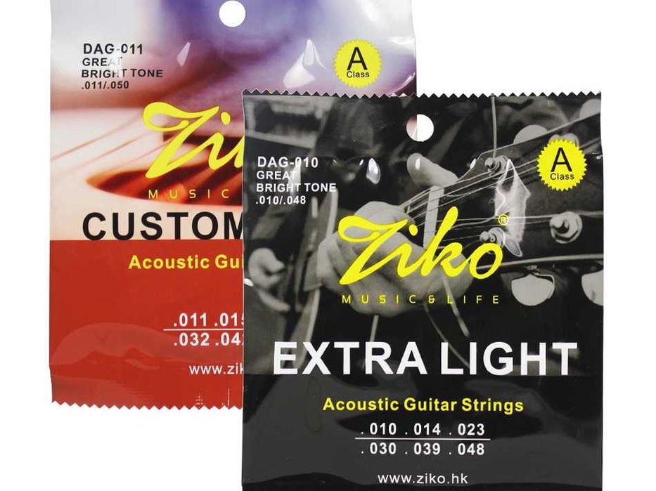 Струны Ziko DAG-010 и DAG-011 на акустику (10/46) и (11/50) бронза