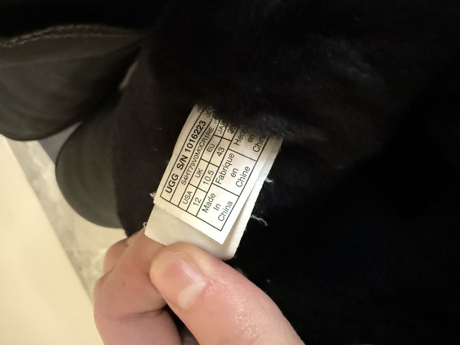 Ботинки Ugg classic short black men черевики boot