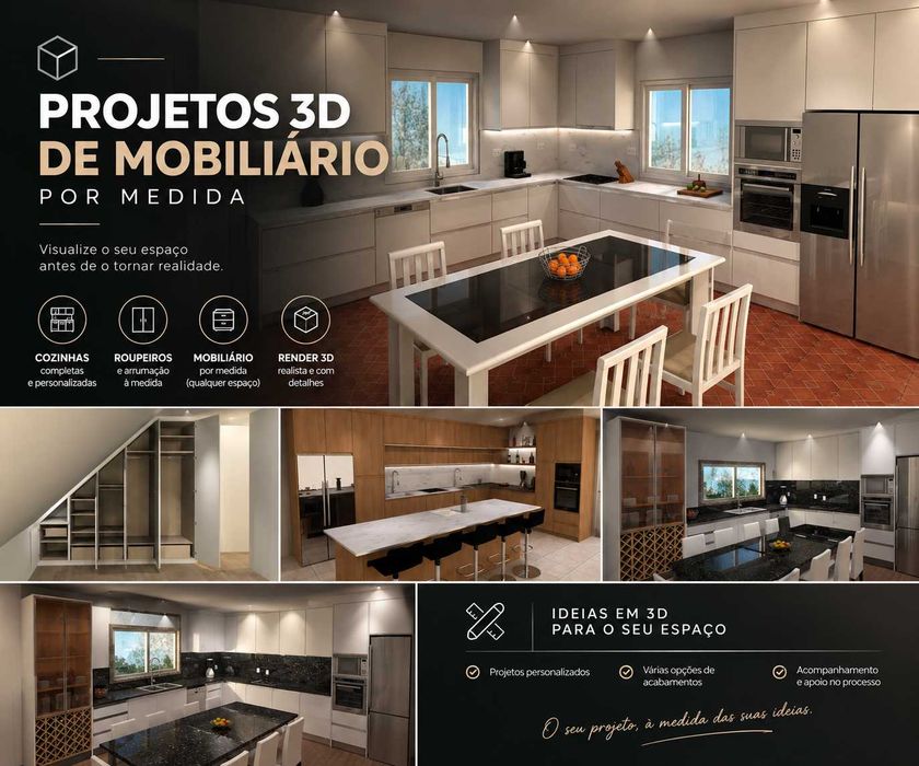 Desenhos 3D de Mobiliário por Medida