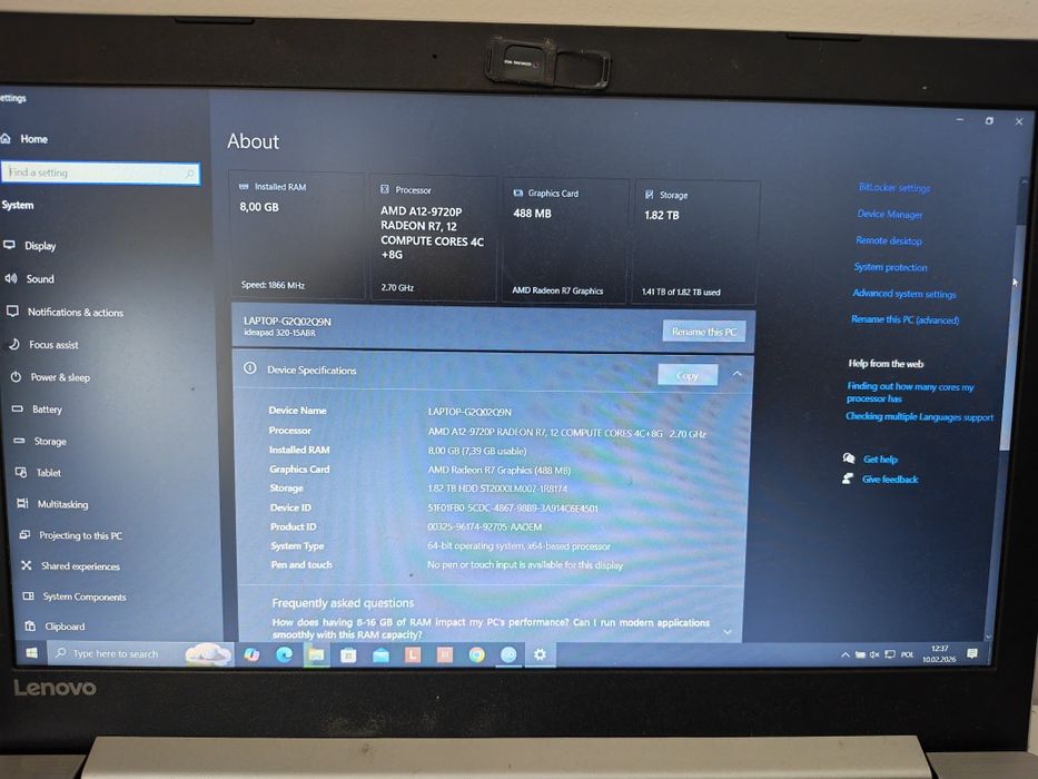 Laptop LENOVO - IdeaPad 320-15ABR 15.6"