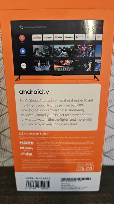 Xiaomi Mi TV Stick EU » Smart TV Android Full HD FHD » Android TV Chromecast » Novo / Selado