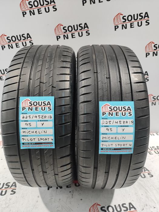 2 pneus semi novos 225/45R18 Michelin - Oferta dos Portes