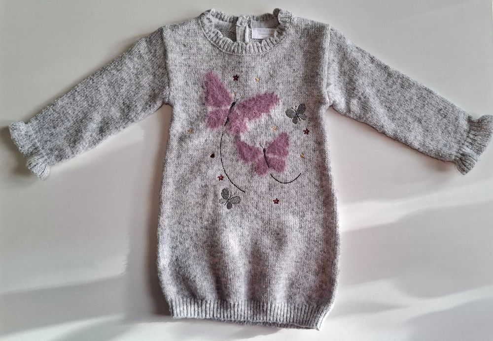 теплое платье от примарк  9-12 месяцев 74-80 размер