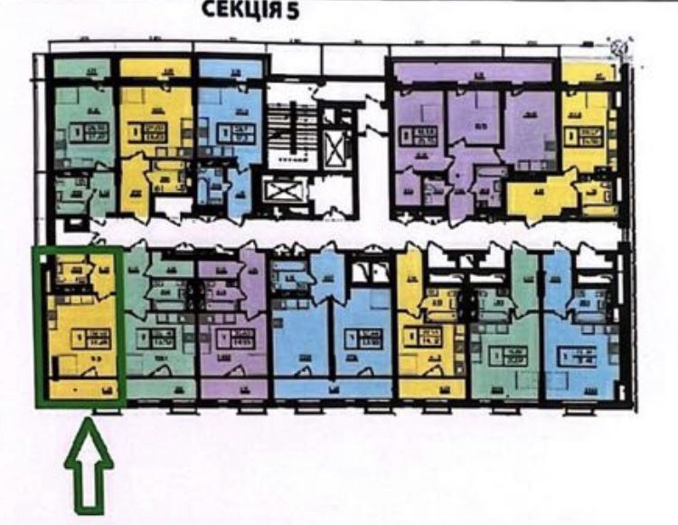 Олімпік Парк, Бажана,17, 1 кімн. квартира 32,61 м2