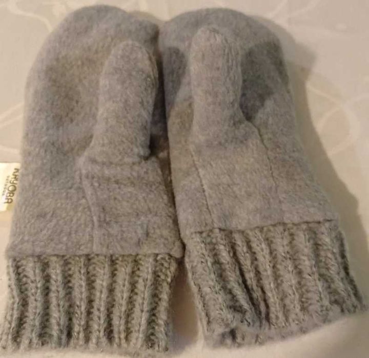 Rękawiczki wełniano-polarowe