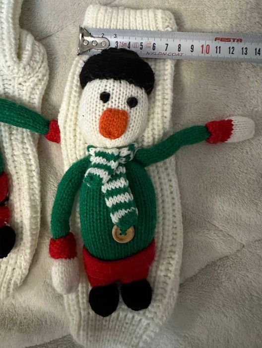 Носки-тапочки Снеговик