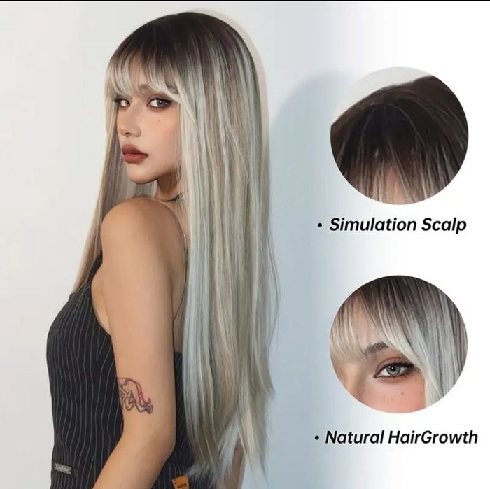 Peruka dluga blond ombre