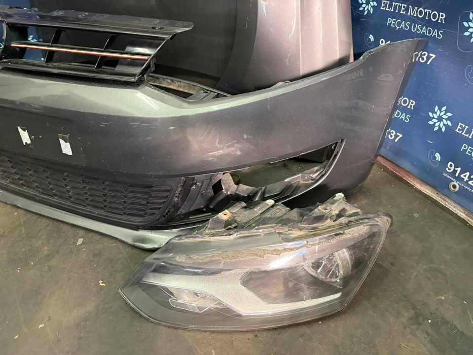 Frente completa usada VW POLO 6R parachoques capot oticas guardalamas reforço