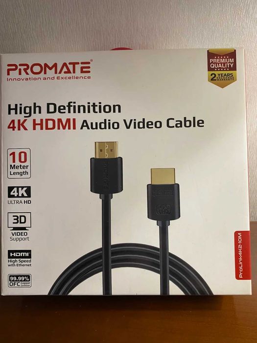4K HDMI аудіо-відео кабель,  10 метрів