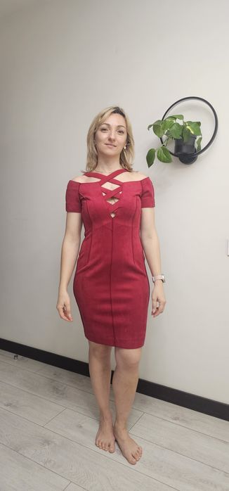 Сукня святкова бордова