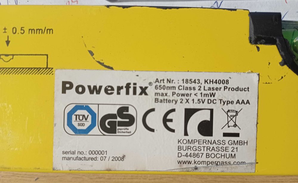 Poziomica Laserowa PowerFix KH 4008 z walizką