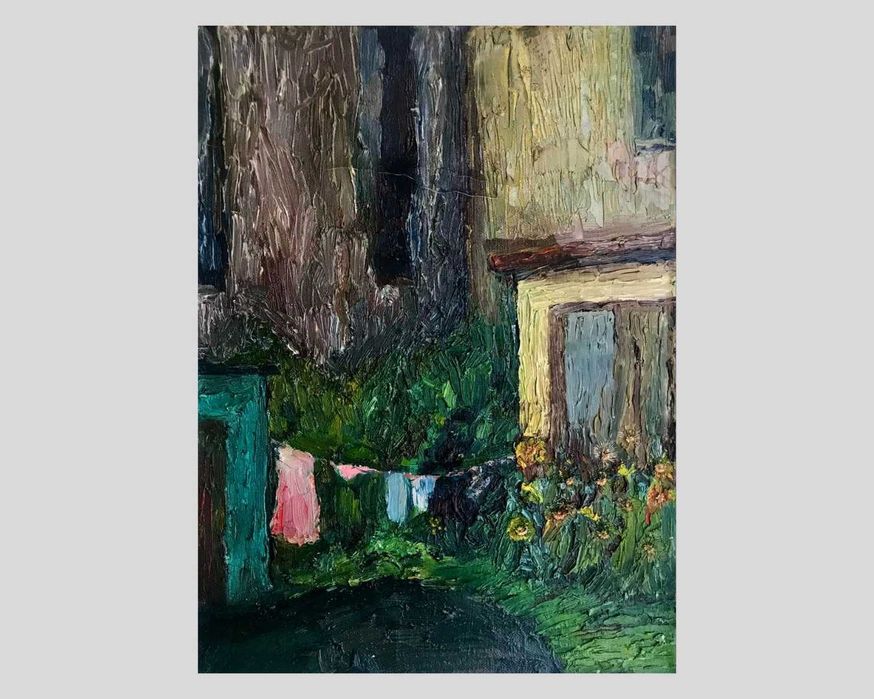 Polska wieś! Klimatyczny obraz olejny. Okazyjna cena!