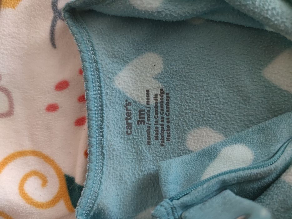 Флісові чоловічки carter's 3m (56-62см)