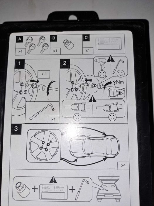 Kit Parafusos anti-roubo Farad Ref. A novo