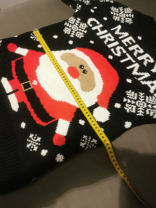 Świąteczny dlugi sweter, Mikołaj, Merry Christmas