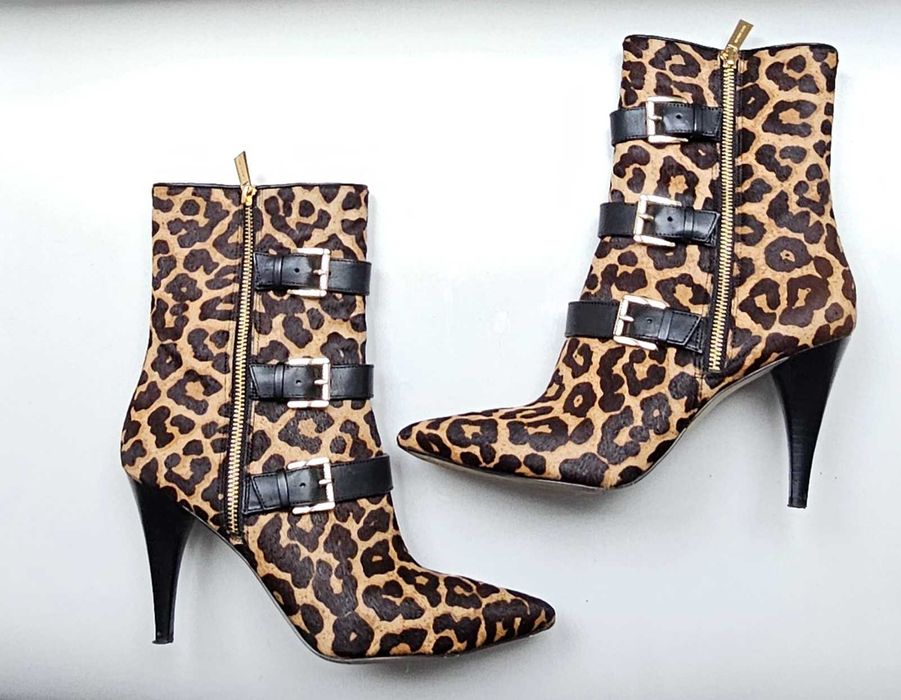 Michael Kors  botki Leopard skóra roz 41