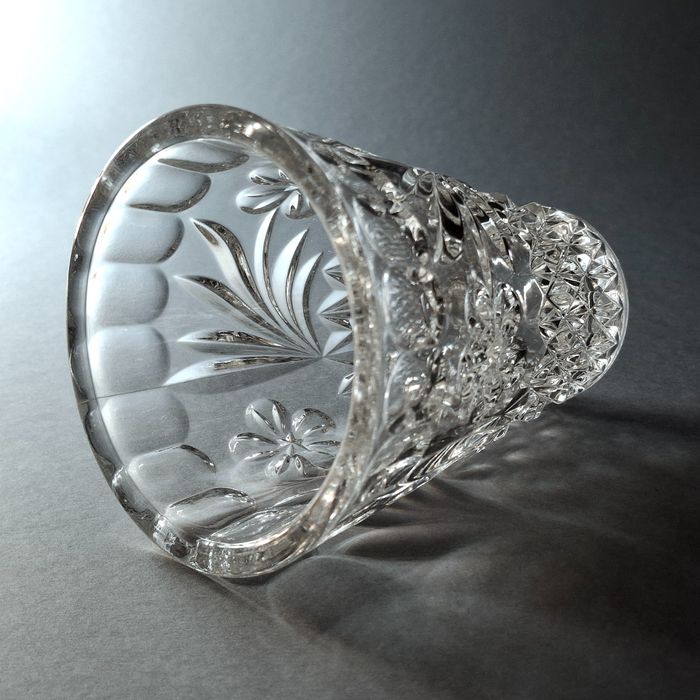 lata 70-te piękny kryształowy wazon