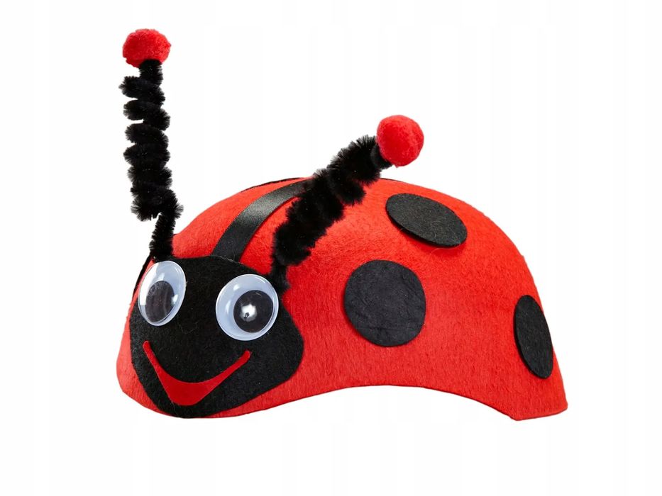 Czapka biedronka dodatek strój Przebranie Karnawał. Widmann