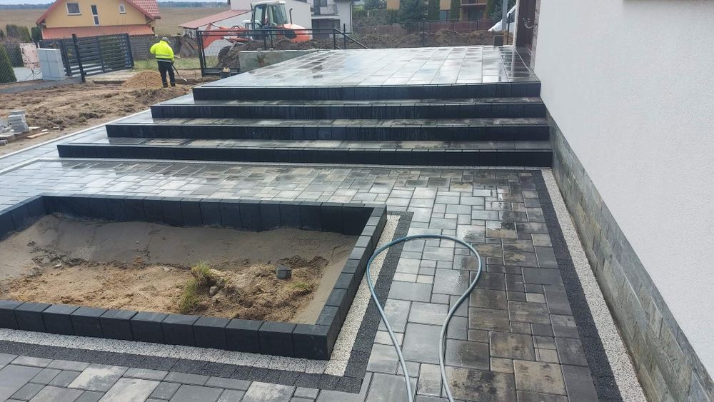 Układanie kostki brukowej!!!