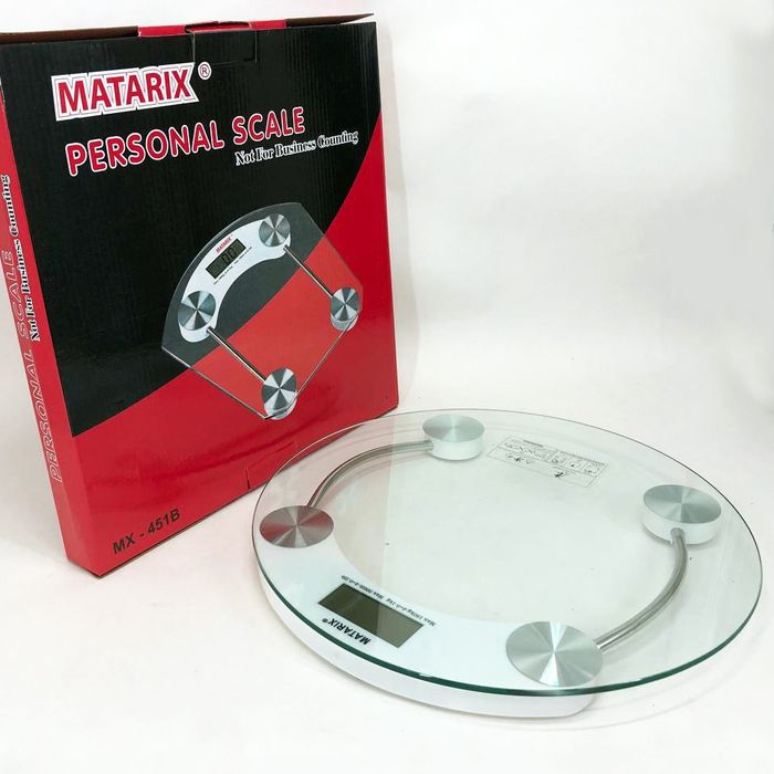 Ваги електронні підлогові MATARIX MX-451A 180 кг круглі, ваги для зваж