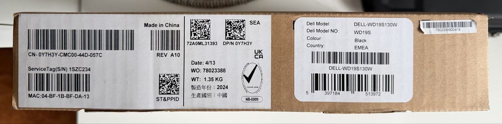 Nowa stacja dokujaca DELL -WD19S130W